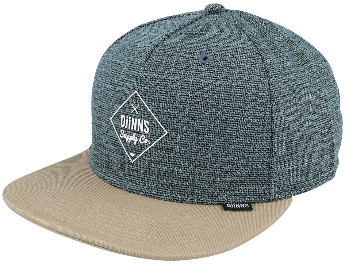 6-Panel-Kappe aus Baumwollkarostoff in Helloliv mit Druckknopfverschluss
