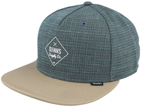 6-Panel-Kappe aus Baumwollkarostoff in Helloliv mit Druckknopfverschluss
